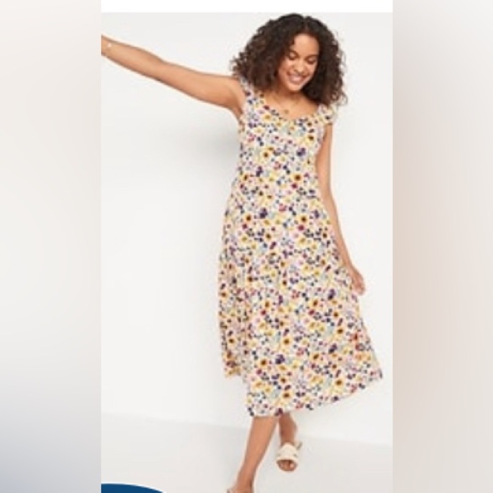 Tiered All-Day Fit & Flare Maxi Dress for Women- NEW WITHOUT TAGS